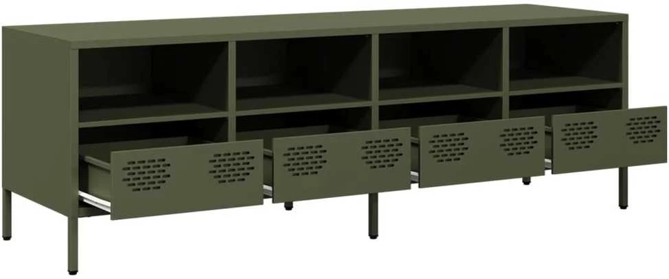 TV staliukas Televizoriaus spintelė, alyvuogių, 135x39x43,5cm, plienas
