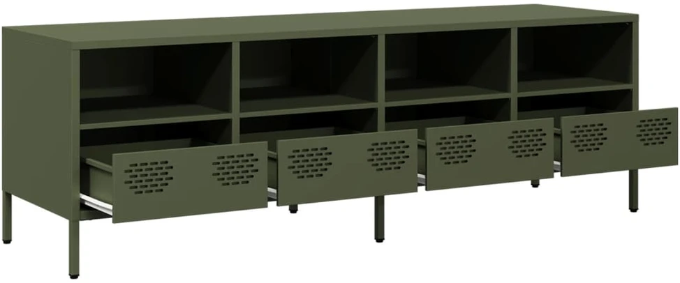 TV staliukas Televizoriaus spintelė, alyvuogių, 135x39x43,5cm, plienas