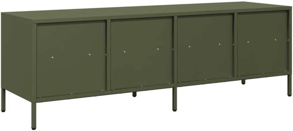 TV staliukas Televizoriaus spintelė, alyvuogių, 135x39x43,5cm, plienas