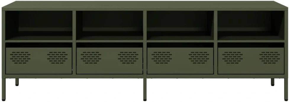TV staliukas Televizoriaus spintelė, alyvuogių, 135x39x43,5cm, plienas