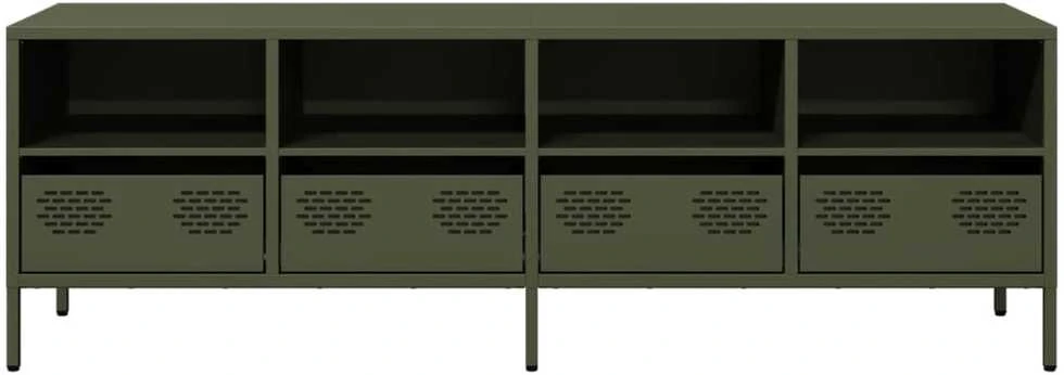 TV staliukas Televizoriaus spintelė, alyvuogių, 135x39x43,5cm, plienas