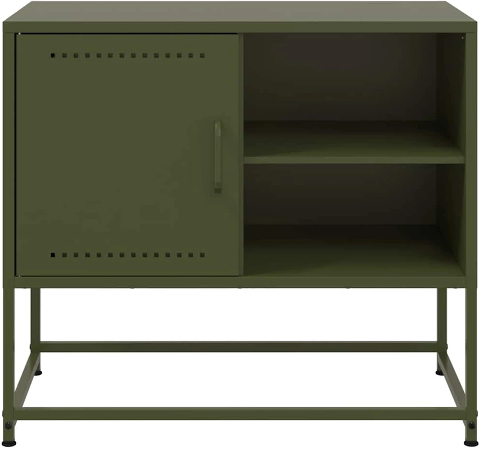 TV staliukas Televizoriaus spintelė, alyvuogių, 68x39x60,5cm, plienas