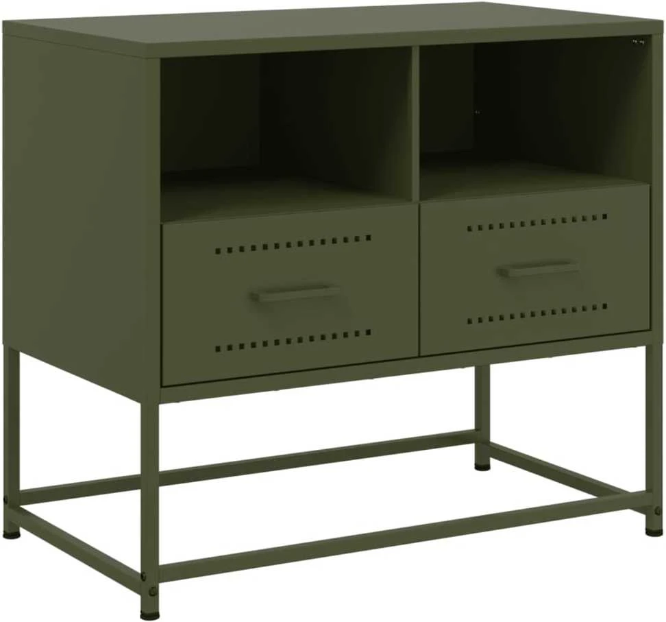 TV staliukas Televizoriaus spintelė, alyvuogių, 68x39x60,5cm, plienas