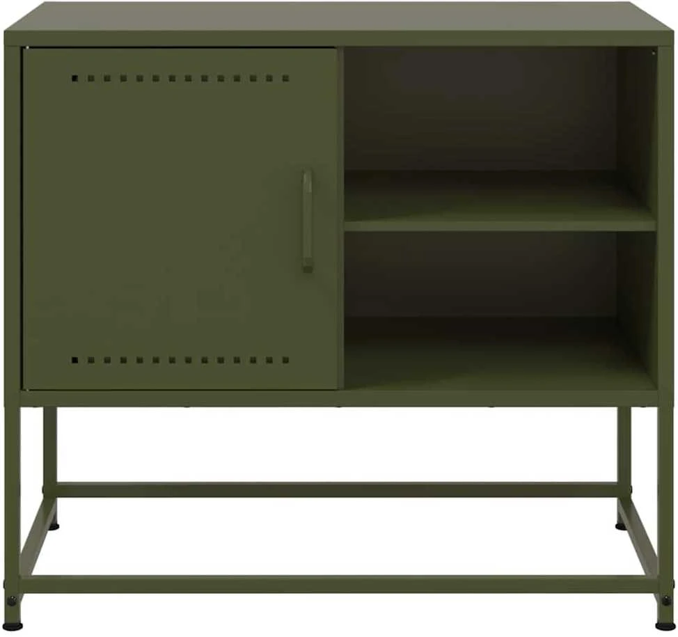 TV staliukas Televizoriaus spintelė, alyvuogių, 68x39x60,5cm, plienas