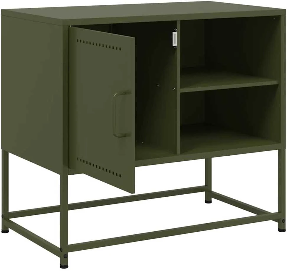TV staliukas Televizoriaus spintelė, alyvuogių, 68x39x60,5cm, plienas