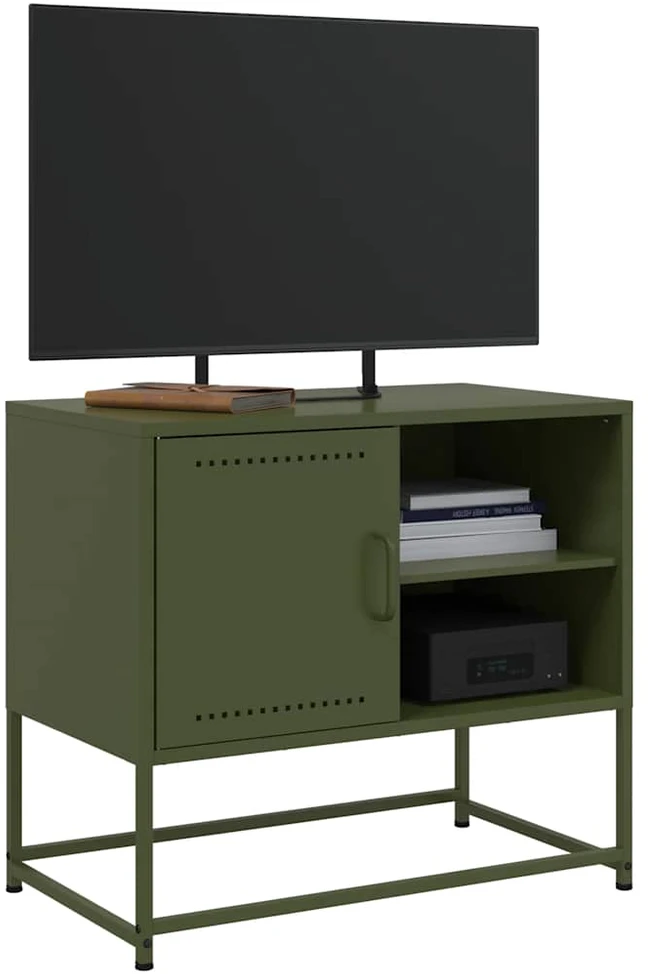 TV staliukas Televizoriaus spintelė, alyvuogių, 68x39x60,5cm, plienas
