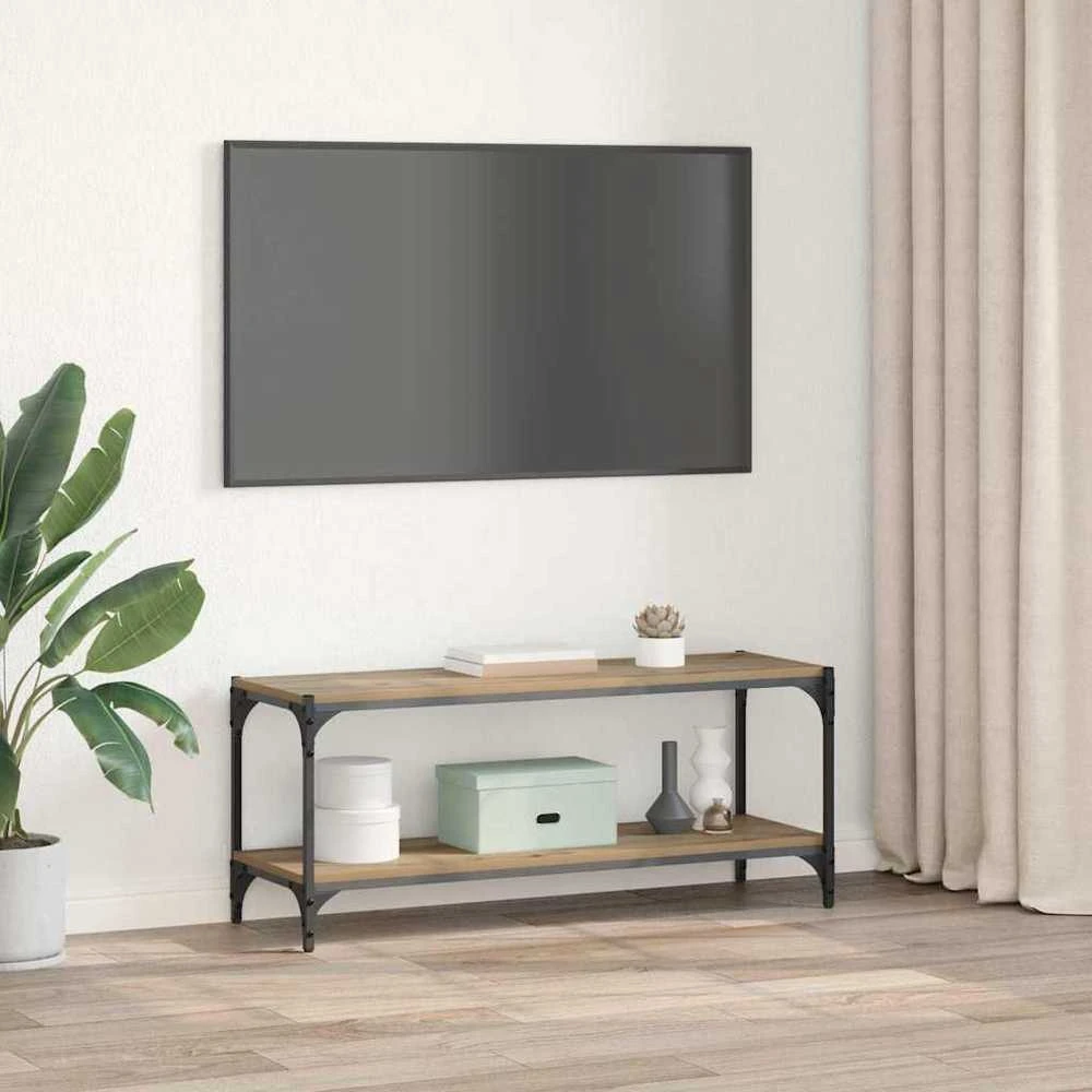 Televizoriaus spintelė 2 lygių 100x33x41cm Amatininkų ąžuolas