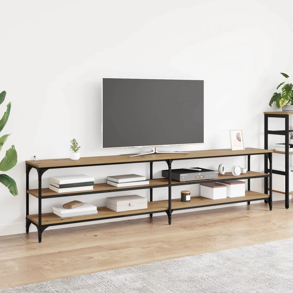 TV staliukas Televizoriaus spintelė 200 x 30 x 50 cm Amatininkų ąžuolas