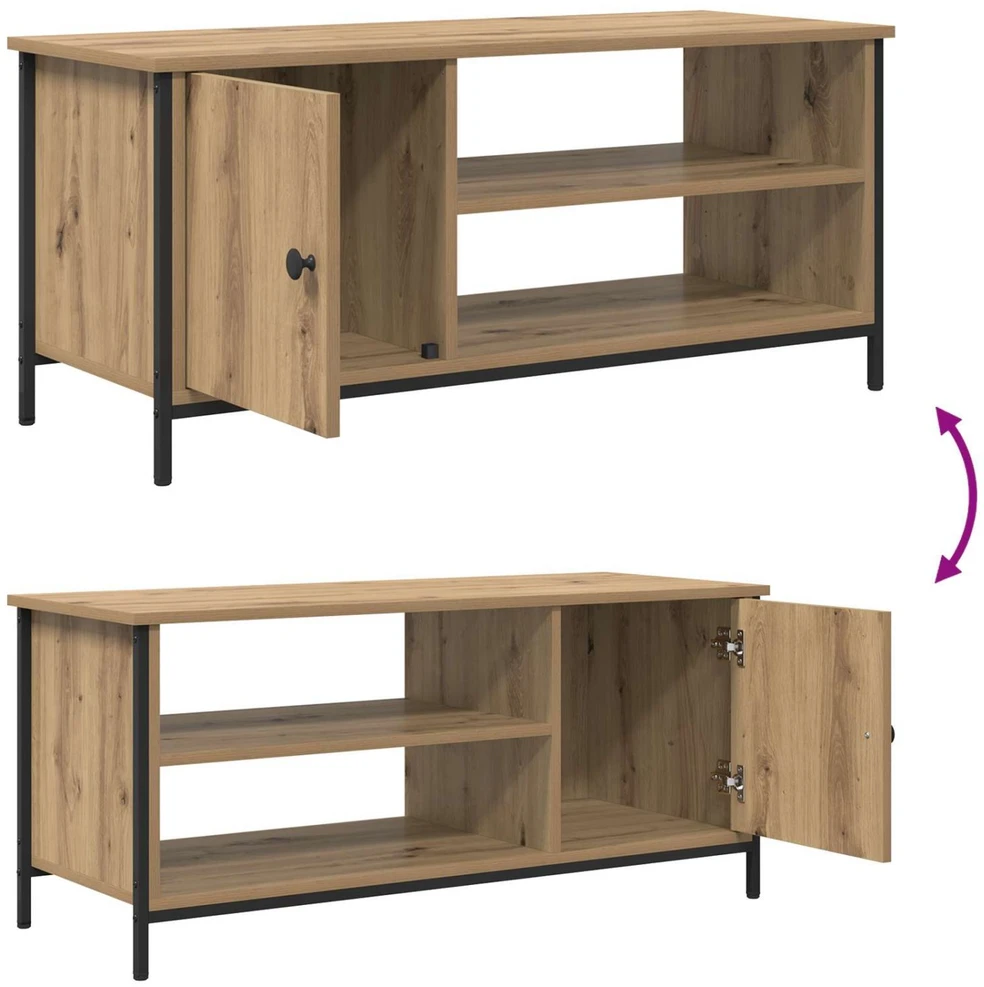 TV staliukas Televizoriaus spintelė 100 x 40 x 45 cm Amatininkų ąžuolas