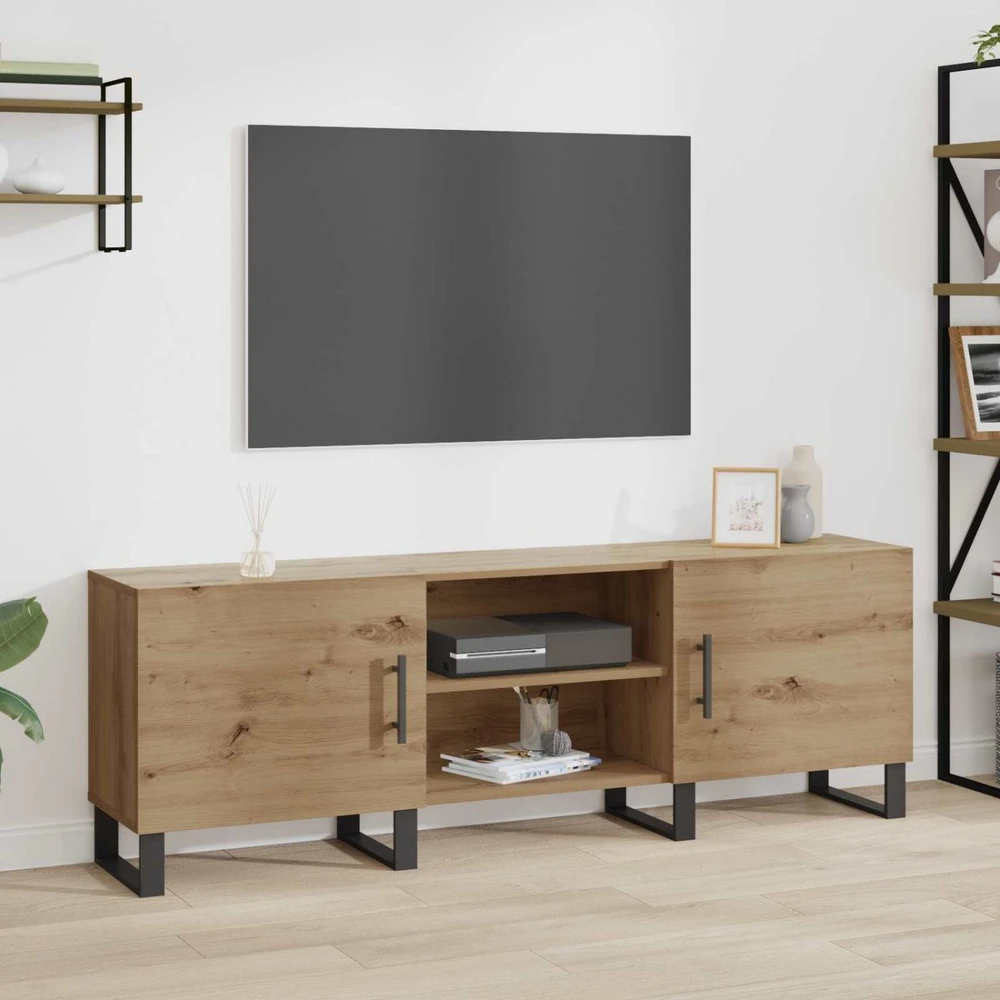 TV staliukas Televizoriaus spintelė 150 x 30 x 50 cm Amatininkų ąžuolas