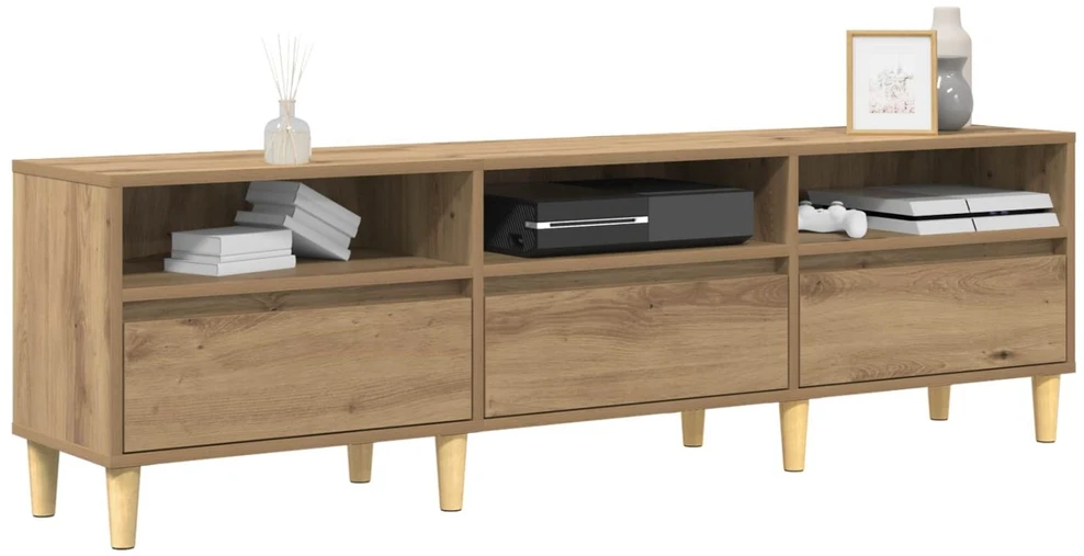 TV staliukas Televizoriaus spintelė 150 x 30 x 45 cm Amatininkų ąžuolas