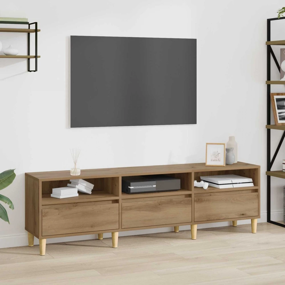 TV staliukas Televizoriaus spintelė 150 x 30 x 45 cm Amatininkų ąžuolas