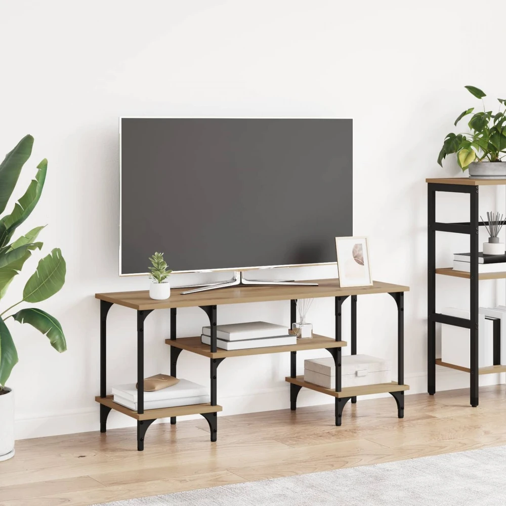 TV staliukas Televizoriaus spintelė 102 x 35 x 45,5 cm Amatininkų ąžuolas