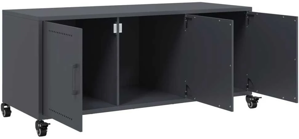 TV staliukas Televizoriaus spintelė, antracito, 100,5x39x43,5cm, plienas
