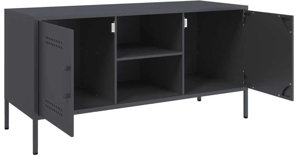 TV staliukas Televizoriaus spintelė, antracito, 100,5x39x50,5cm, plienas