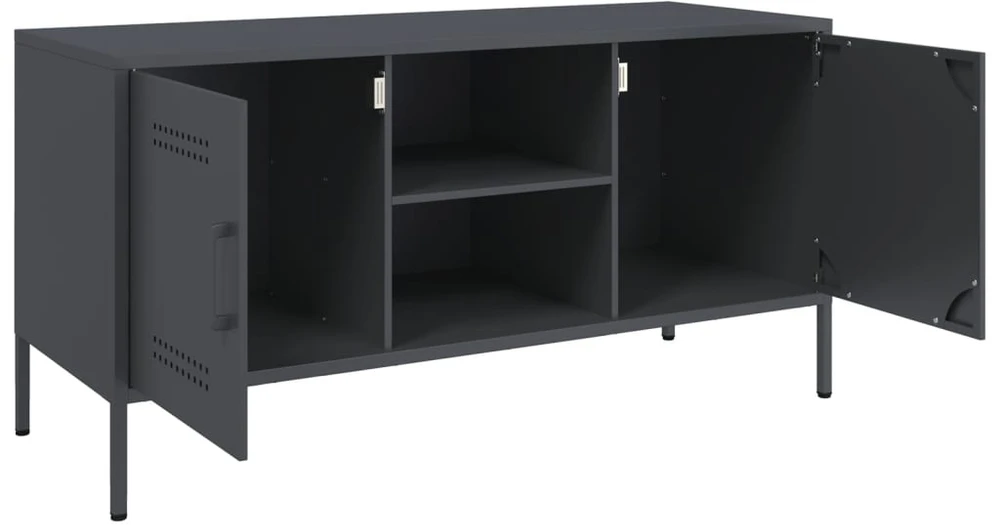 TV staliukas Televizoriaus spintelė, antracito, 100,5x39x50,5cm, plienas
