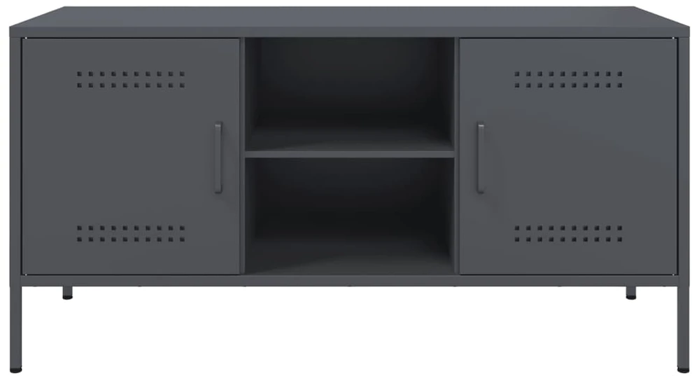 TV staliukas Televizoriaus spintelė, antracito, 100,5x39x50,5cm, plienas