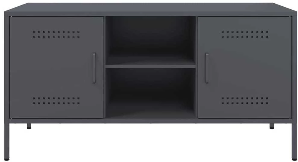 TV staliukas Televizoriaus spintelė, antracito, 100,5x39x50,5cm, plienas