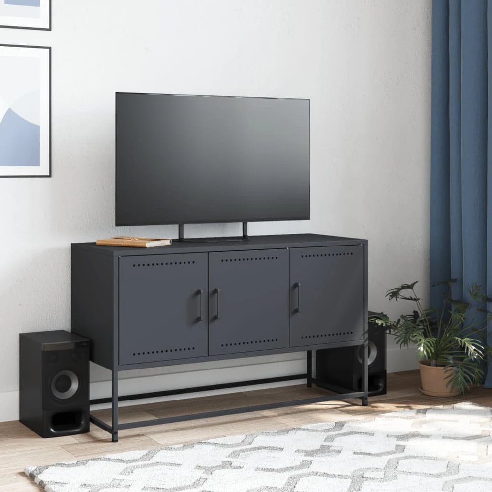 TV staliukas Televizoriaus spintelė, antracito, 100,5x39x60,5cm, plienas