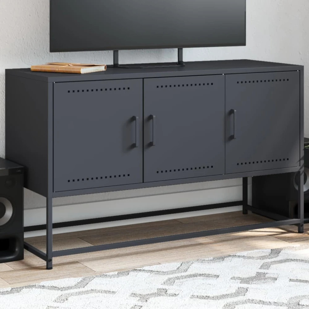 TV staliukas Televizoriaus spintelė, antracito, 100,5x39x60,5cm, plienas