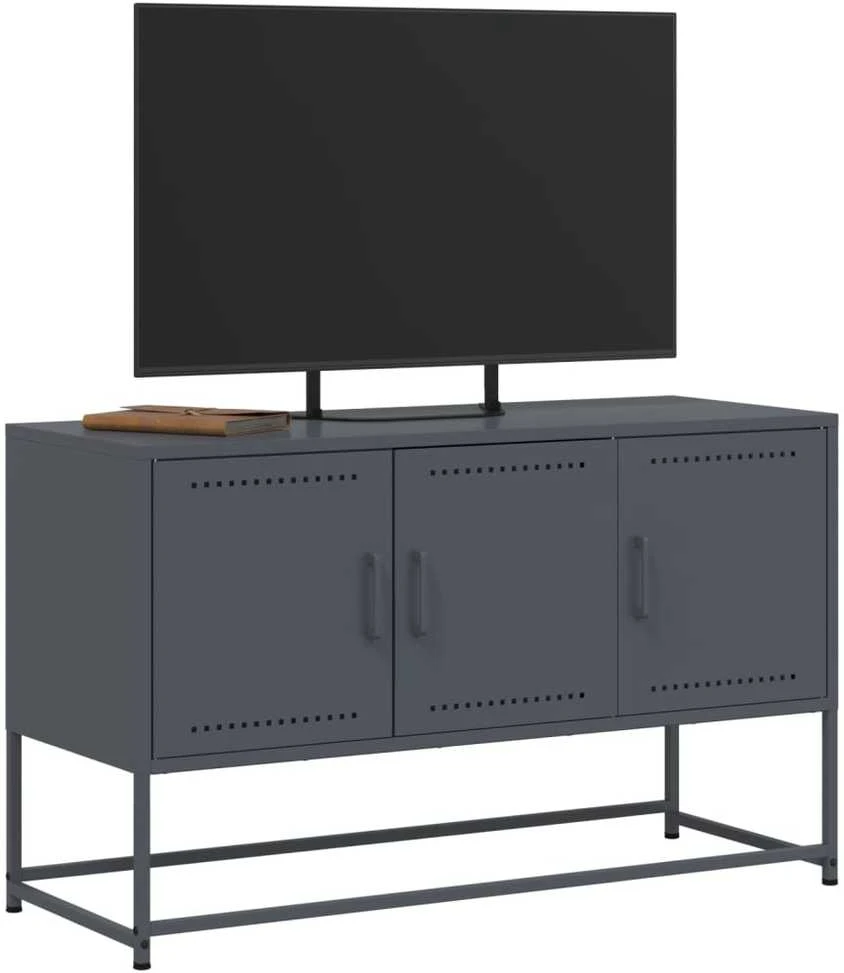 TV staliukas Televizoriaus spintelė, antracito, 100,5x39x60,5cm, plienas