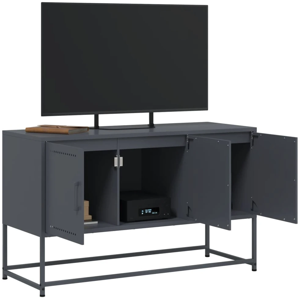 TV staliukas Televizoriaus spintelė, antracito, 100,5x39x60,5cm, plienas