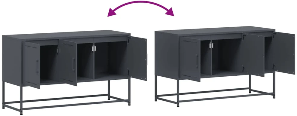 TV staliukas Televizoriaus spintelė, antracito, 100,5x39x60,5cm, plienas