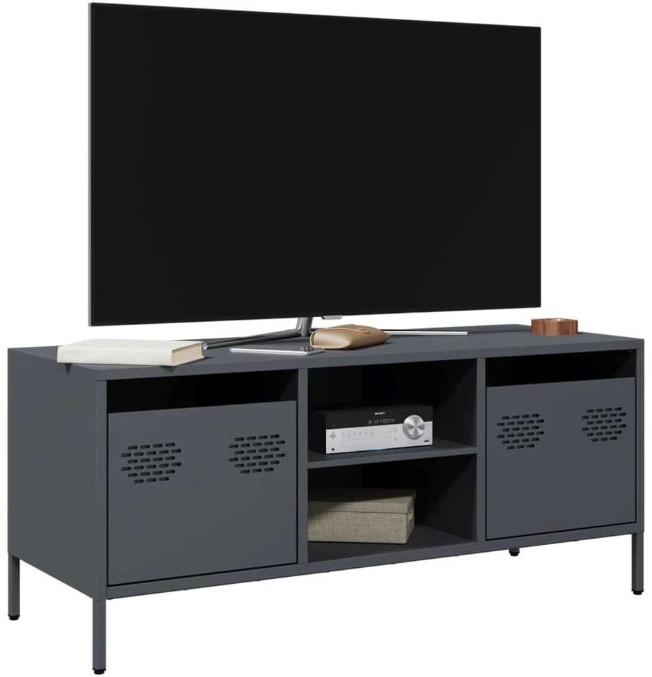 TV staliukas Televizoriaus spintelė, antracito, 101,5x39x43,5cm, plienas