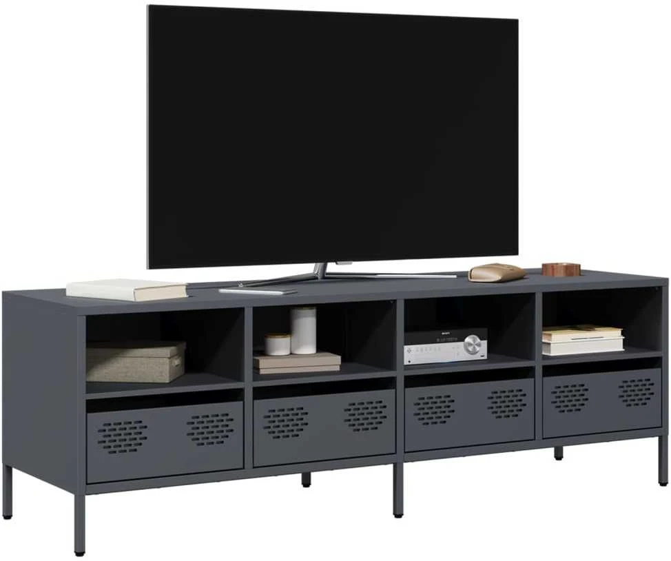 TV staliukas Televizoriaus spintelė, antracito, 135x39x43,5cm, plienas
