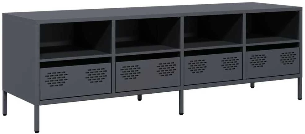 TV staliukas Televizoriaus spintelė, antracito, 135x39x43,5cm, plienas