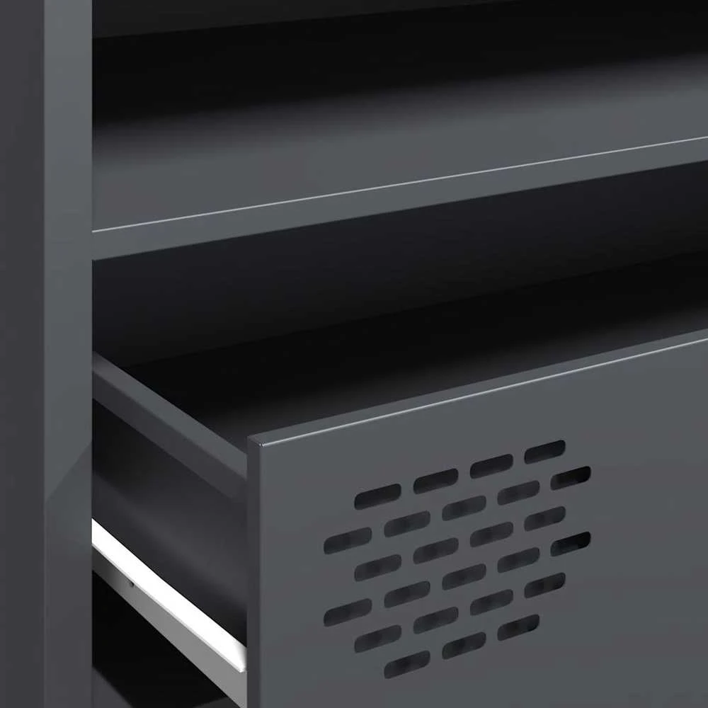 TV staliukas Televizoriaus spintelė, antracito, 202x39x43,5cm, plienas