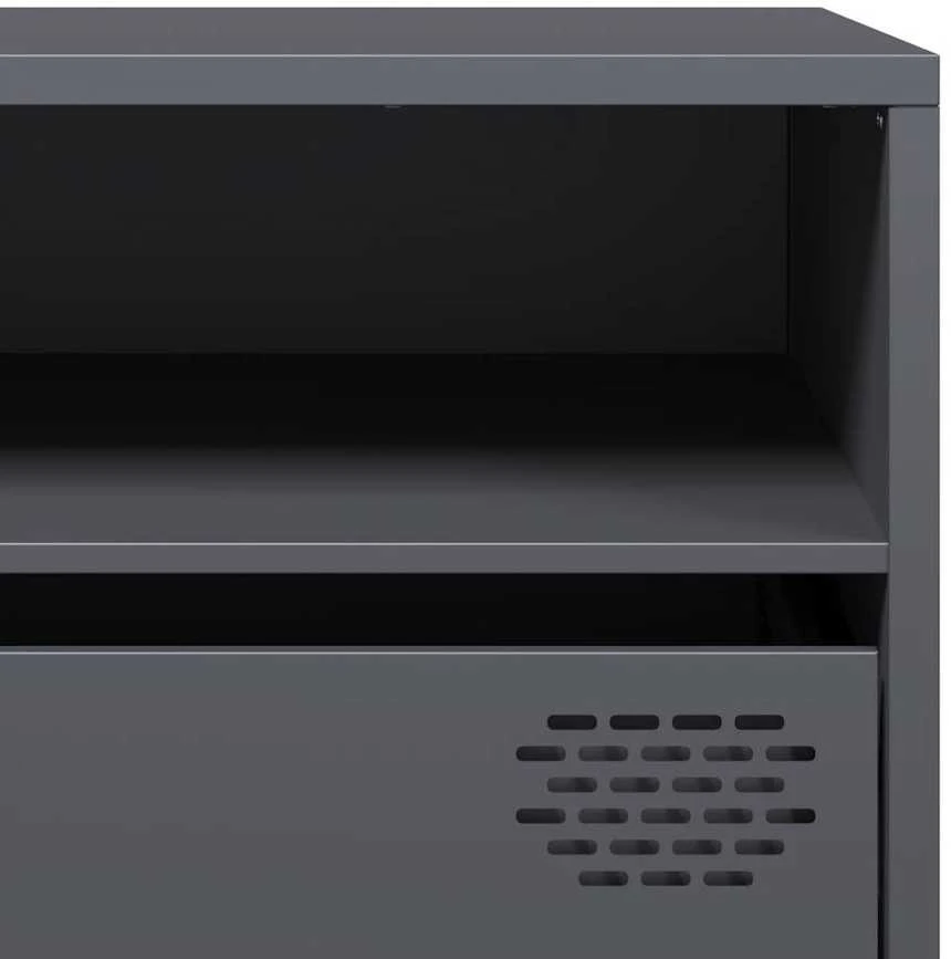 TV staliukas Televizoriaus spintelė, antracito, 202x39x43,5cm, plienas