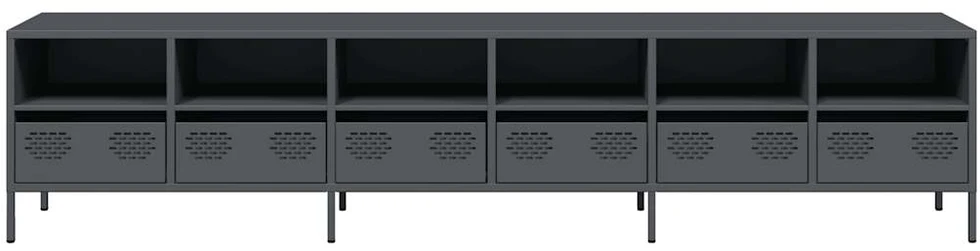TV staliukas Televizoriaus spintelė, antracito, 202x39x43,5cm, plienas