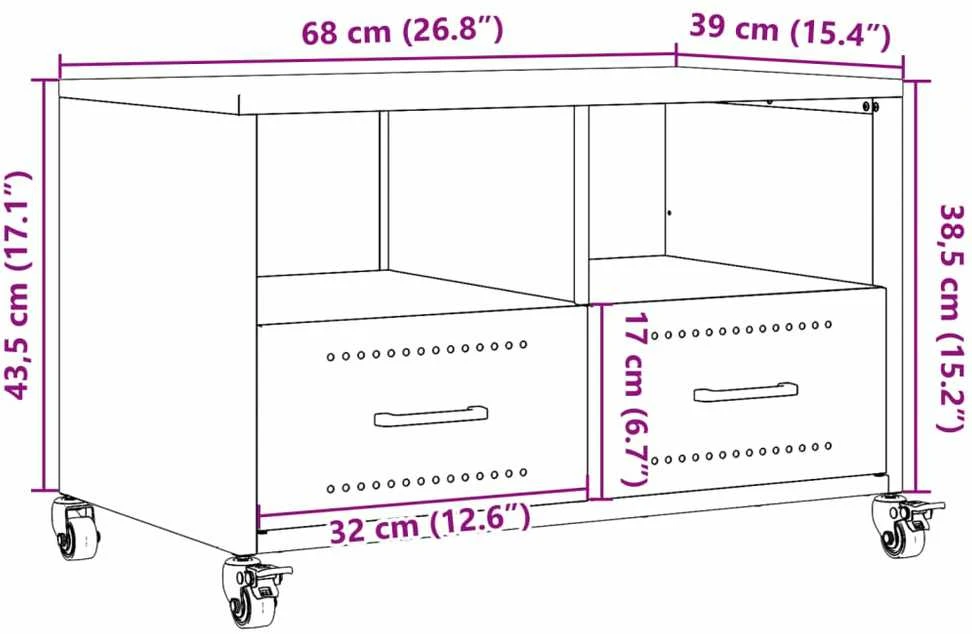 TV staliukas Televizoriaus spintelė, antracito, 68x39x43,5cm, plienas