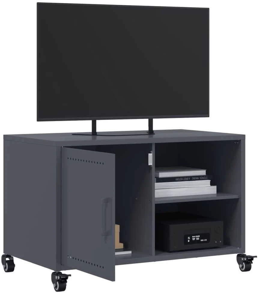 TV staliukas Televizoriaus spintelė, antracito, 68x39x43,5cm, plienas
