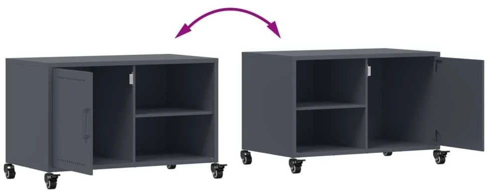 TV staliukas Televizoriaus spintelė, antracito, 68x39x43,5cm, plienas