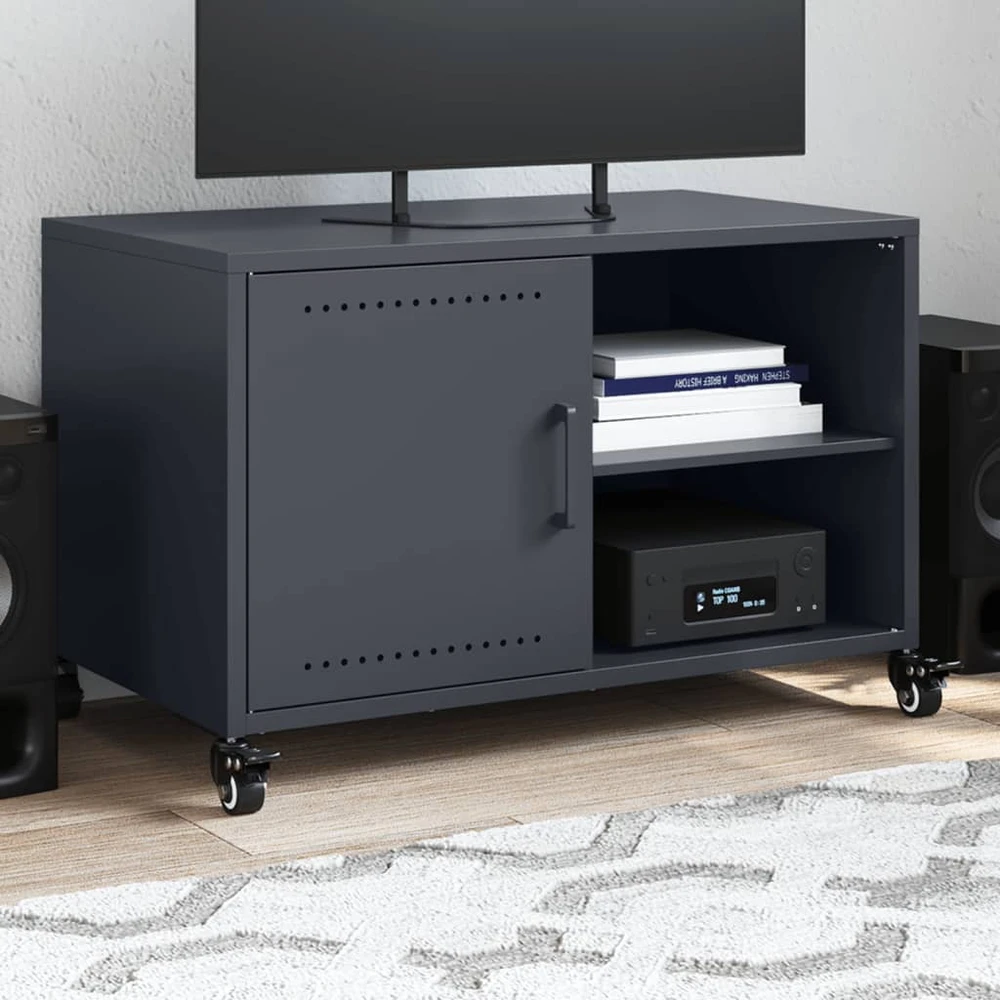 TV staliukas Televizoriaus spintelė, antracito, 68x39x43,5cm, plienas