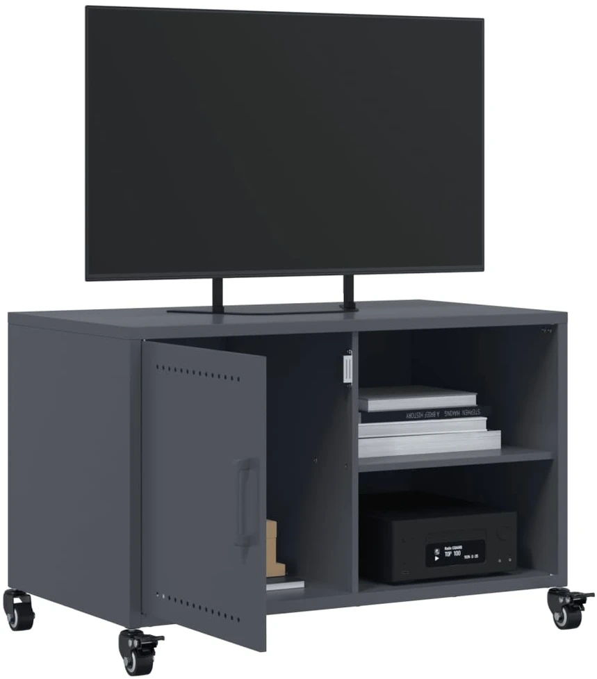TV staliukas Televizoriaus spintelė, antracito, 68x39x43,5cm, plienas