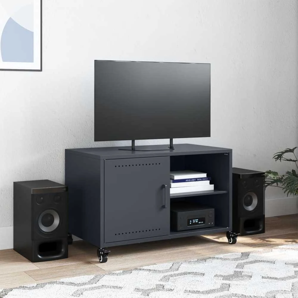 TV staliukas Televizoriaus spintelė, antracito, 68x39x43,5cm, plienas