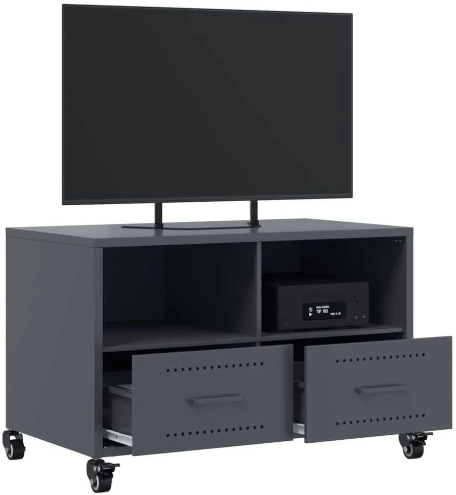 TV staliukas Televizoriaus spintelė, antracito, 68x39x43,5cm, plienas