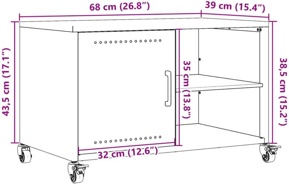 TV staliukas Televizoriaus spintelė, antracito, 68x39x43,5cm, plienas
