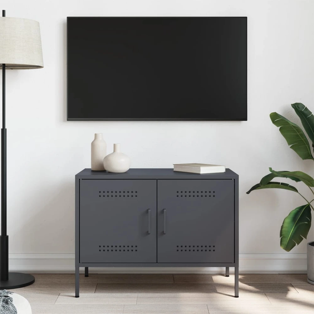 TV staliukas Televizoriaus spintelė, antracito, 68x39x50,5cm, plienas