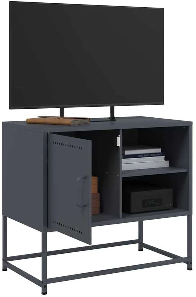 TV staliukas Televizoriaus spintelė, antracito, 68x39x60,5cm, plienas