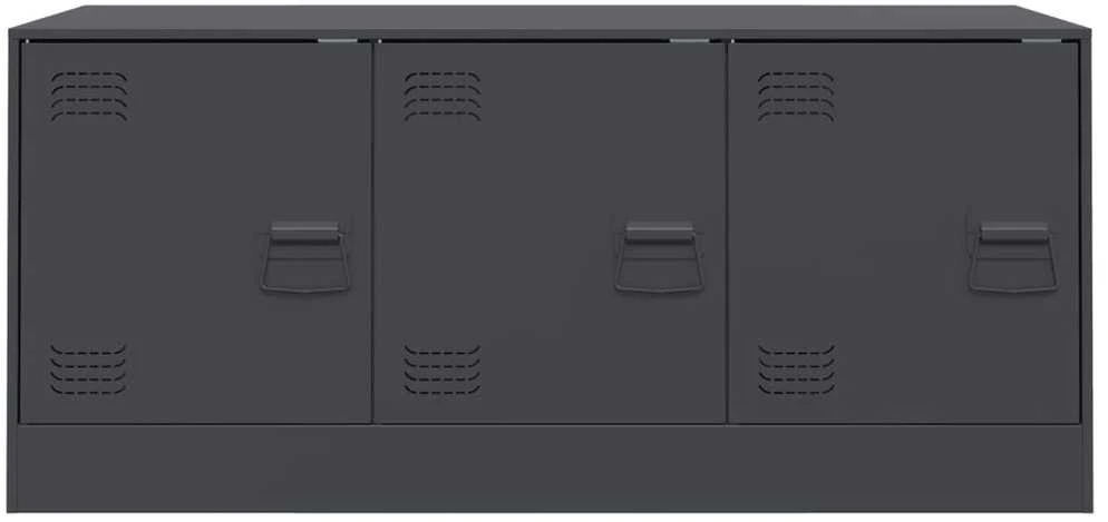 TV staliukas Televizoriaus spintelė, antracito spalvos, 99x39x44cm, plienas