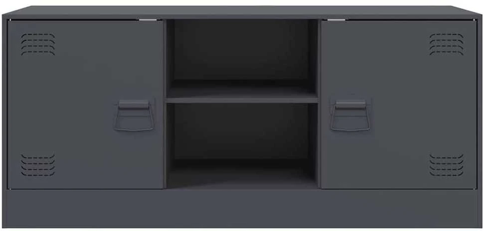 TV staliukas Televizoriaus spintelė, antracito spalvos, 99x39x44cm, plienas