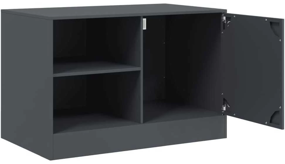 TV staliukas Televizoriaus spintelė, antracito spalvos, 67x39x44cm, plienas