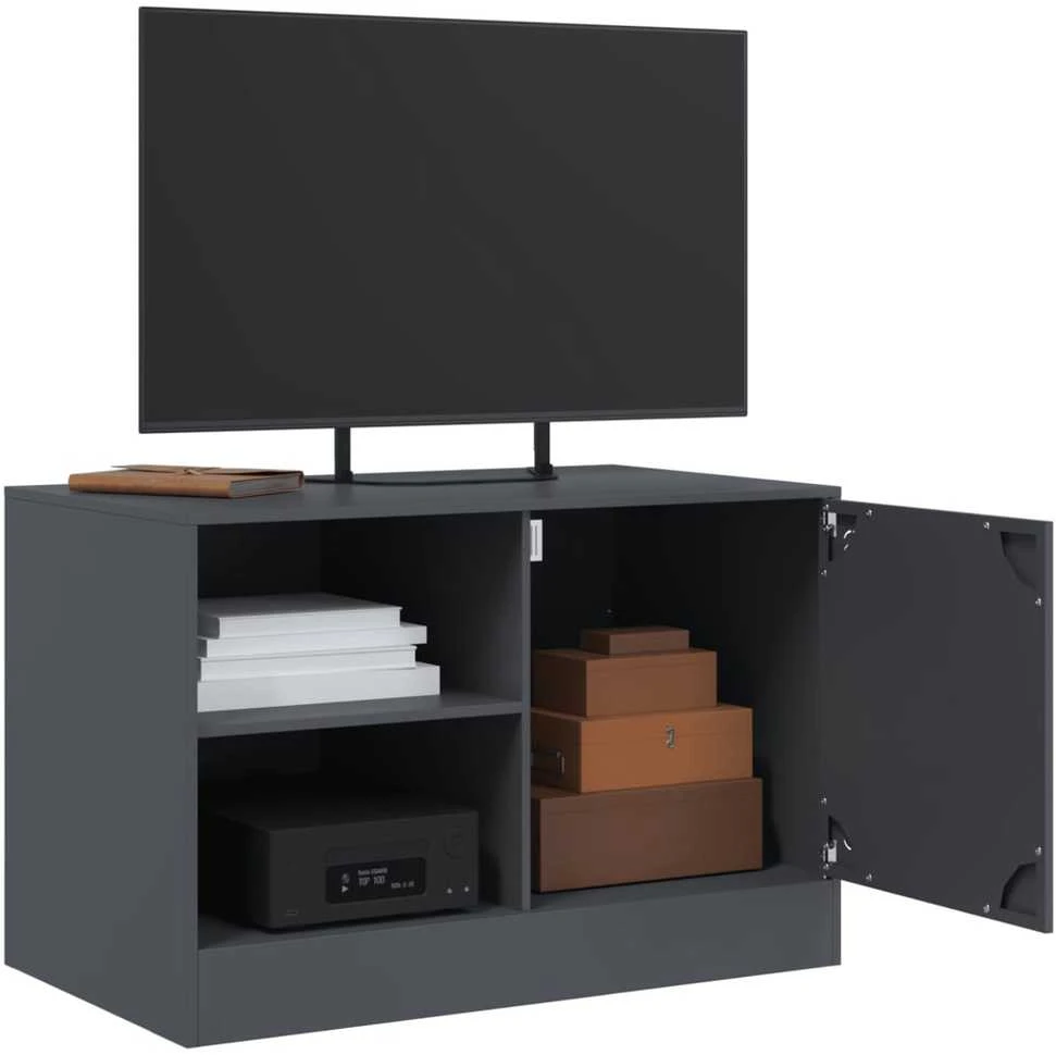 TV staliukas Televizoriaus spintelė, antracito spalvos, 67x39x44cm, plienas