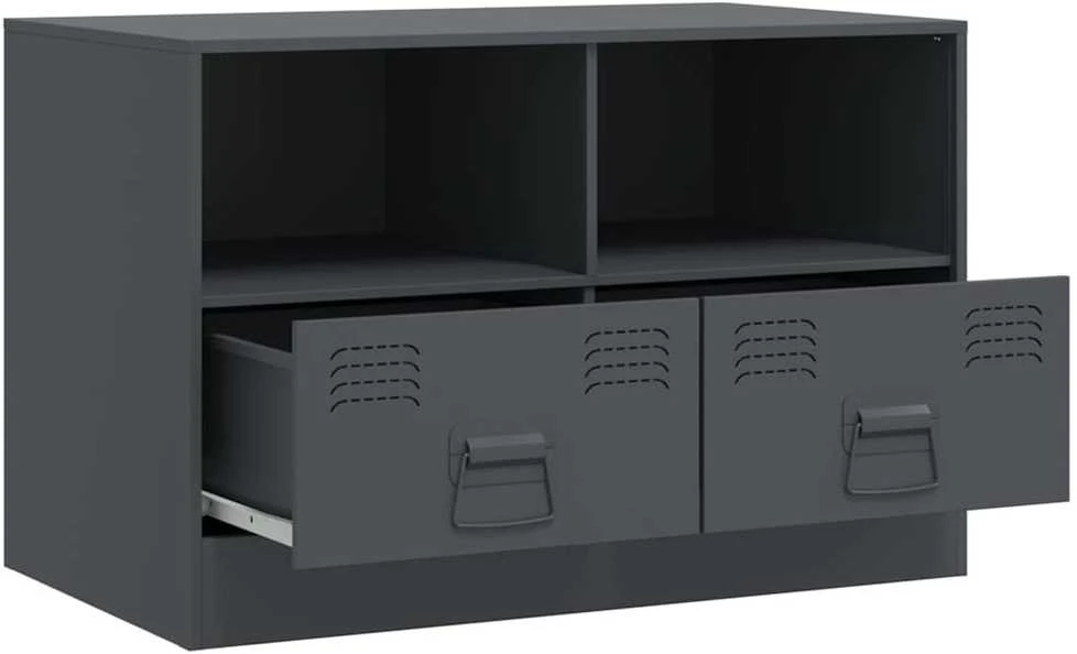 TV staliukas Televizoriaus spintelė, antracito spalvos, 67x39x44cm, plienas