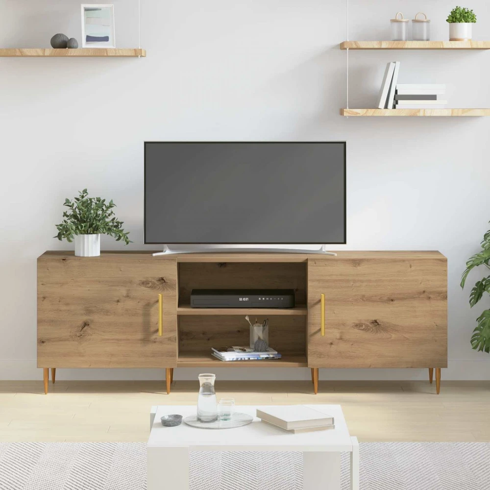 TV staliukas Televizoriaus spintelė 150 x 30 x 50 cm artisano ąžuolo