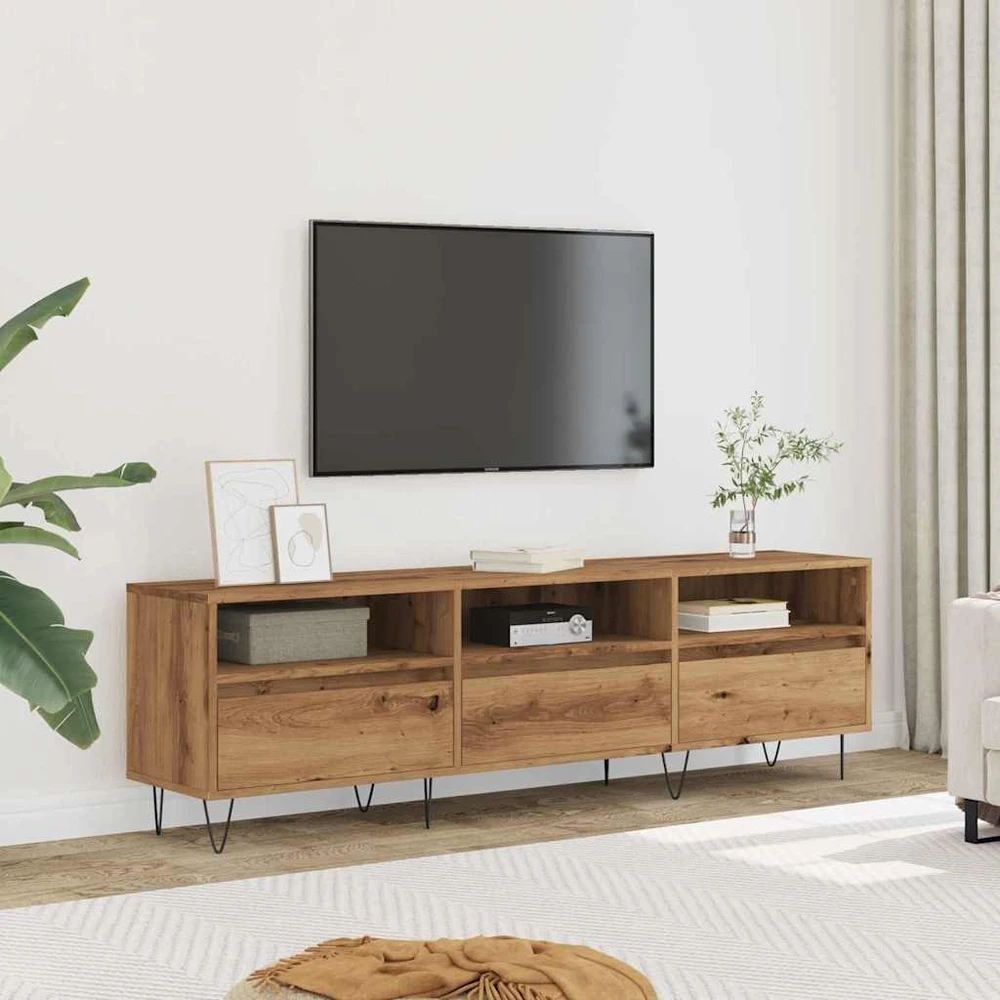TV staliukas Televizoriaus spintelė, artisano ąžuolo, 150x30x44,5cm, mediena